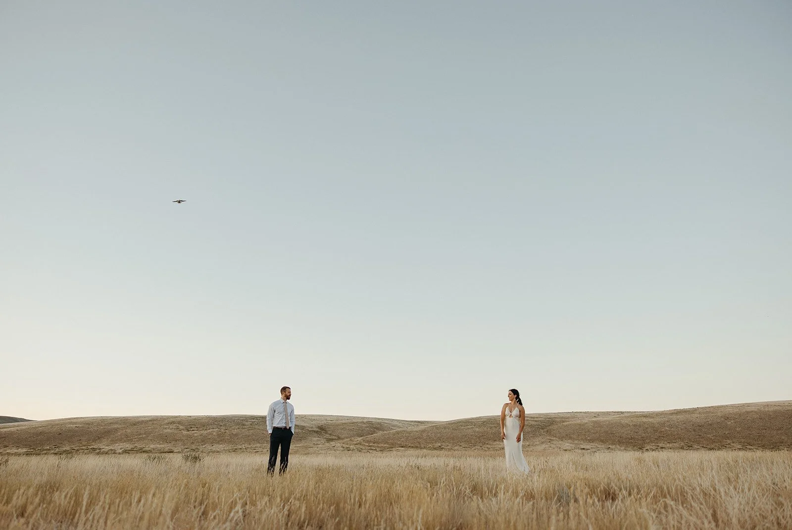  Bride and Groom Portraits at Elk Refuge across from National Museum of Wildlife Art 