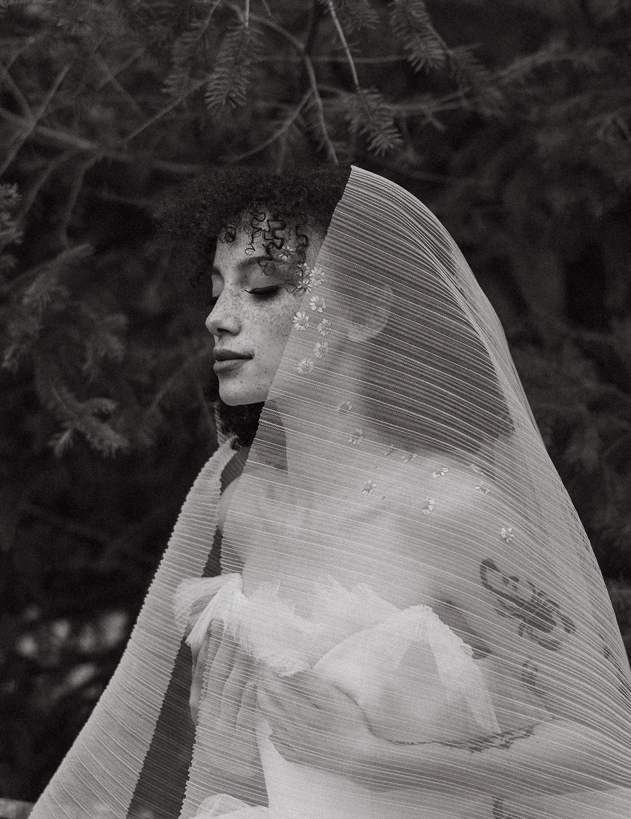 bride in new white bridal editorial
